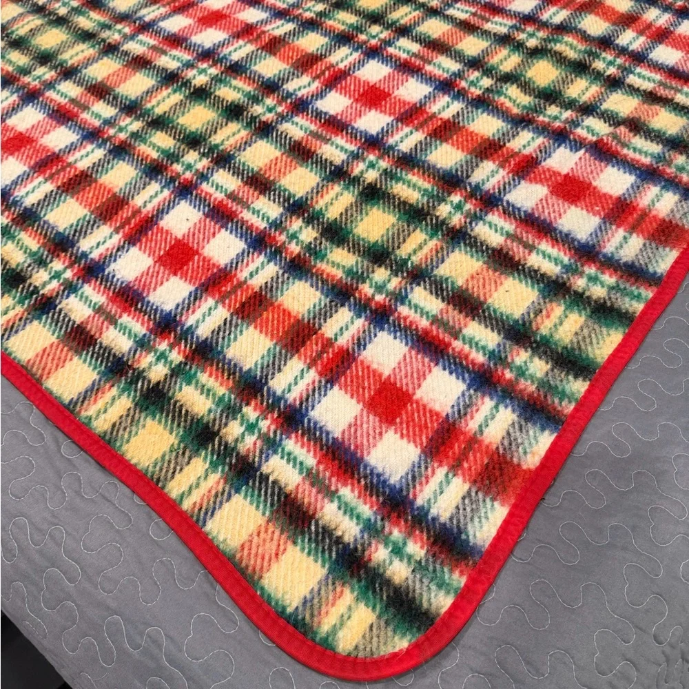 Vintage Scottish “Tartan” Wool Travel Blanket | Lap Rug | Car Rug | Mid-Century